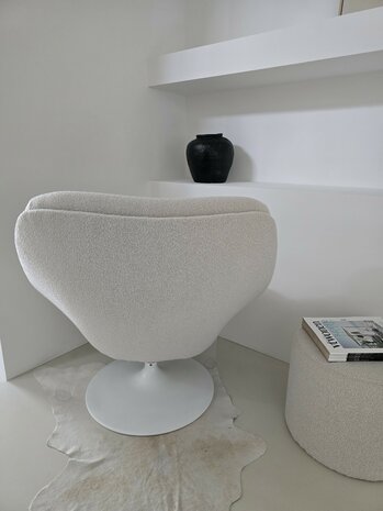 Artifort F557 Pierre Paulin fauteuil &ndash; beige boucl&eacute; &ndash; opnieuw gestoffeerd